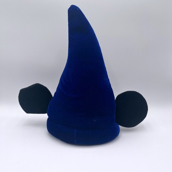 Disney Mickey Mouse Sorcerer Apprentice Wizard Hat Fantasia Blue Silver Ears - Picture 3 of 5